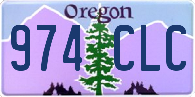 OR license plate 974CLC