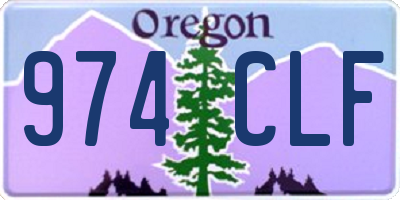 OR license plate 974CLF