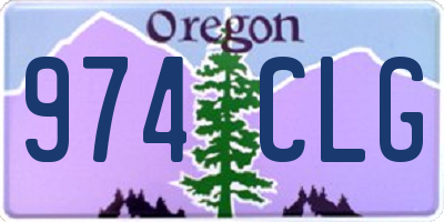OR license plate 974CLG
