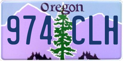 OR license plate 974CLH