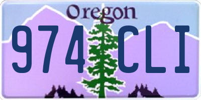 OR license plate 974CLI