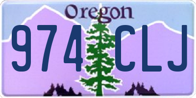 OR license plate 974CLJ