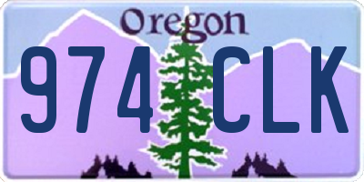 OR license plate 974CLK