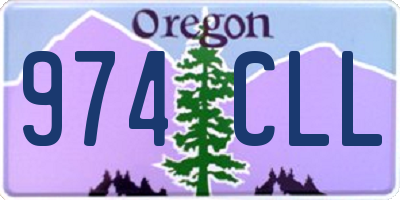 OR license plate 974CLL