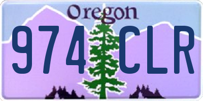 OR license plate 974CLR