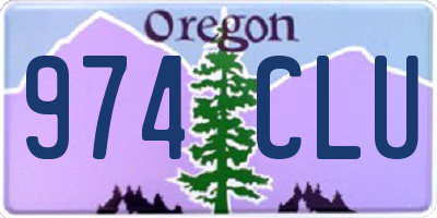 OR license plate 974CLU