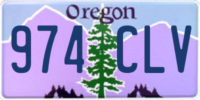 OR license plate 974CLV