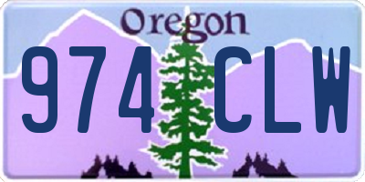 OR license plate 974CLW