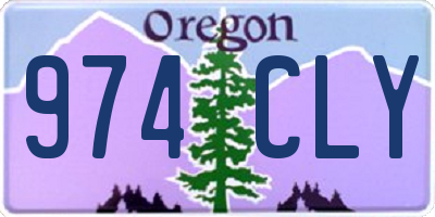 OR license plate 974CLY