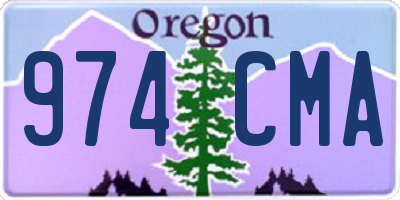 OR license plate 974CMA