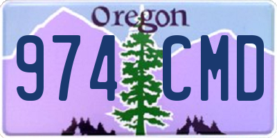 OR license plate 974CMD