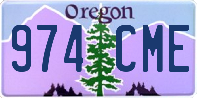 OR license plate 974CME