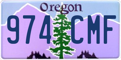 OR license plate 974CMF