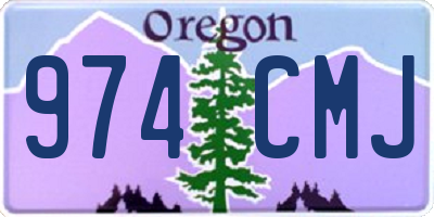 OR license plate 974CMJ