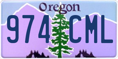 OR license plate 974CML