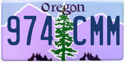 OR license plate 974CMM