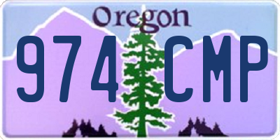 OR license plate 974CMP