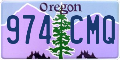 OR license plate 974CMQ