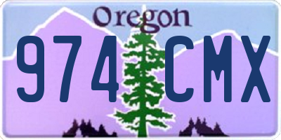 OR license plate 974CMX