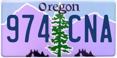 OR license plate 974CNA