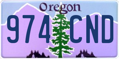 OR license plate 974CND