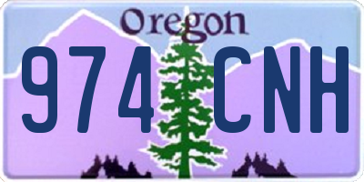 OR license plate 974CNH