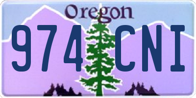 OR license plate 974CNI