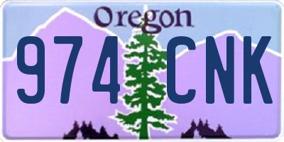 OR license plate 974CNK