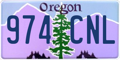 OR license plate 974CNL