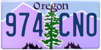 OR license plate 974CNO