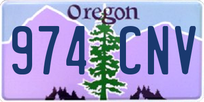 OR license plate 974CNV