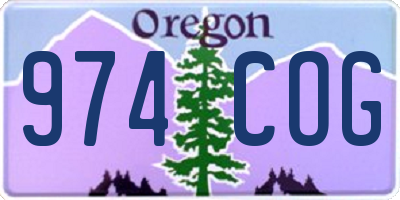 OR license plate 974COG