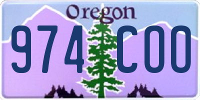 OR license plate 974COO