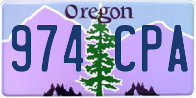 OR license plate 974CPA