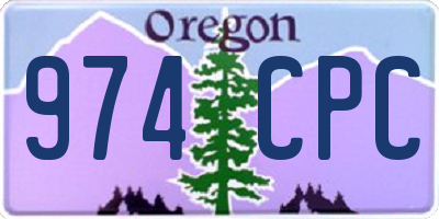 OR license plate 974CPC