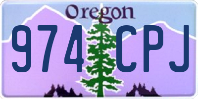 OR license plate 974CPJ