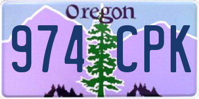 OR license plate 974CPK