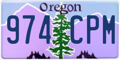 OR license plate 974CPM