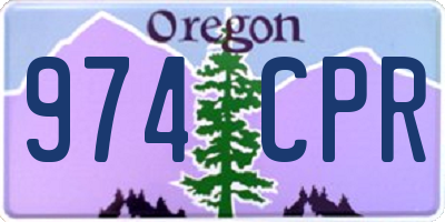 OR license plate 974CPR