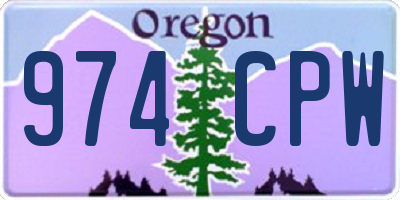 OR license plate 974CPW