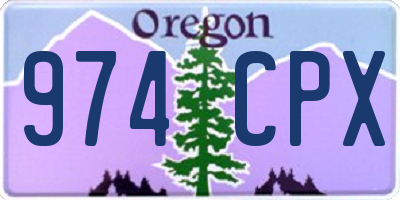 OR license plate 974CPX