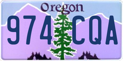 OR license plate 974CQA
