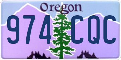 OR license plate 974CQC