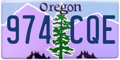 OR license plate 974CQE
