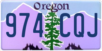 OR license plate 974CQJ