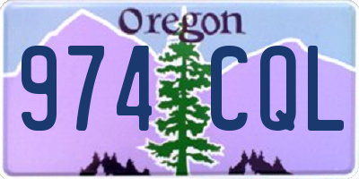 OR license plate 974CQL