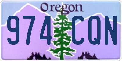 OR license plate 974CQN