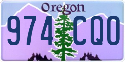 OR license plate 974CQO