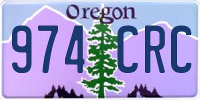 OR license plate 974CRC