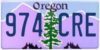 OR license plate 974CRE